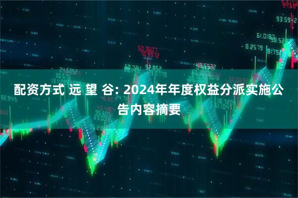 配资方式 远 望 谷: 2024年年度权益分派实施公告内容摘要