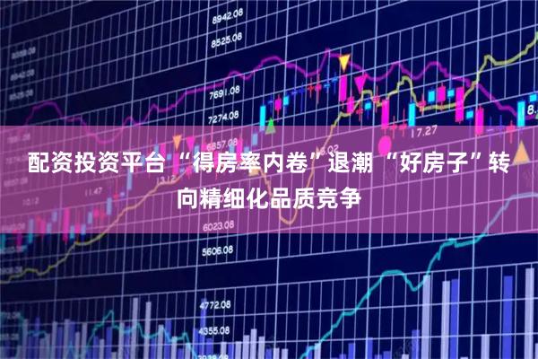 配资投资平台 “得房率内卷”退潮 “好房子”转向精细化品质竞争